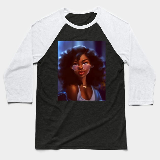 Melanin Baseball T-Shirt by The Art of Ka2ra